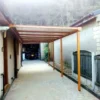 car port with clear sheets